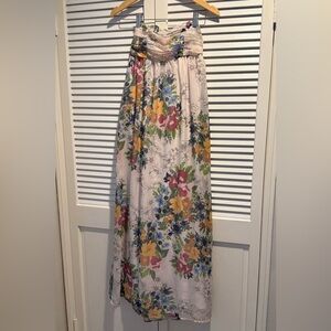 Floral Strapless Maxi Dress